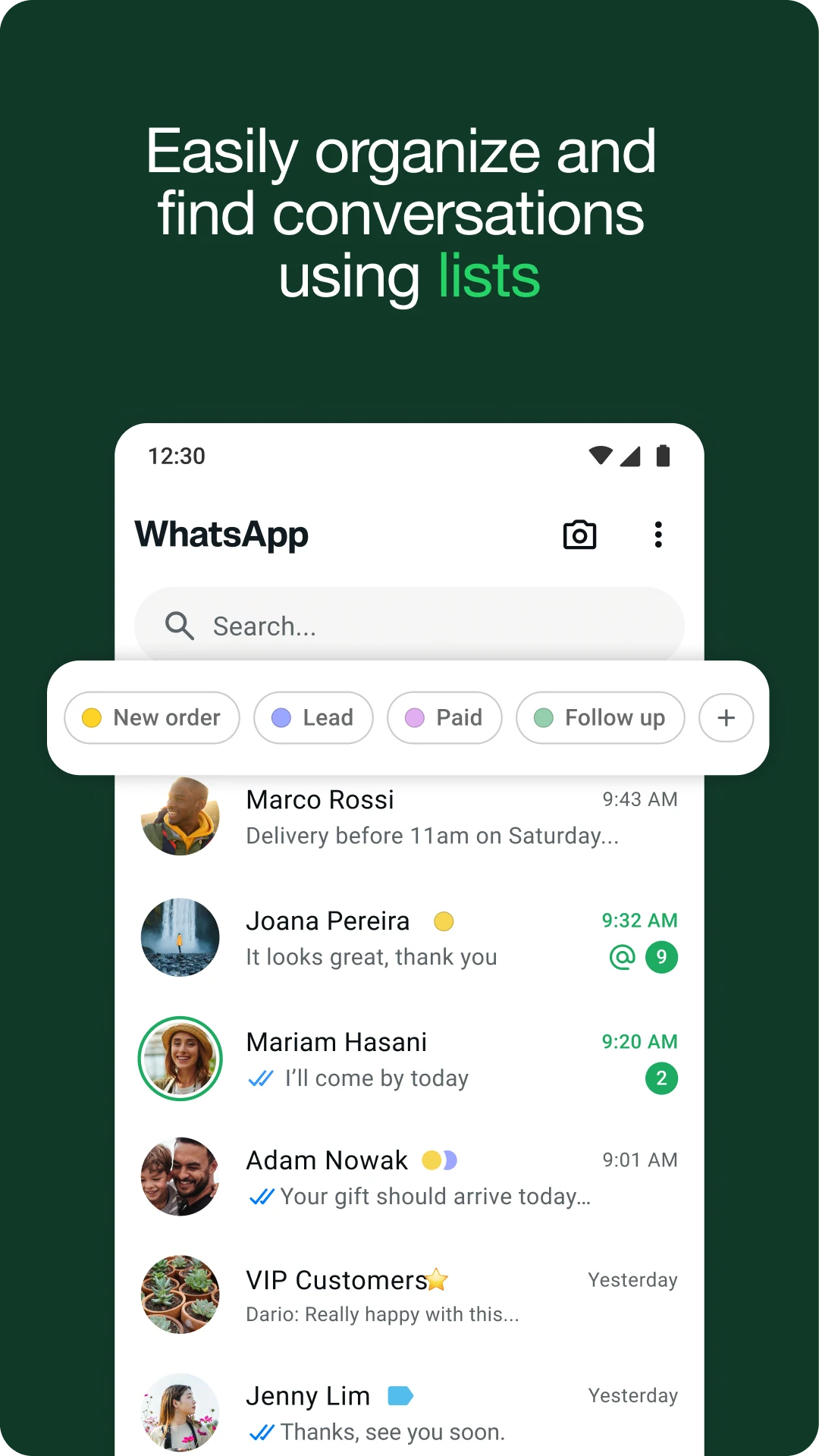 WhatsApp Business screenshot